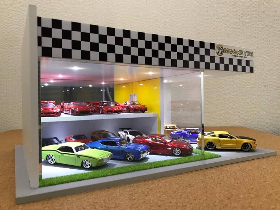 ミニカー専用ジオラマ：1/43 ショールームⅥ（光沢カーボン） ミニカー専用ジオラマ：1/43 ショールームⅥ（光沢カーボン